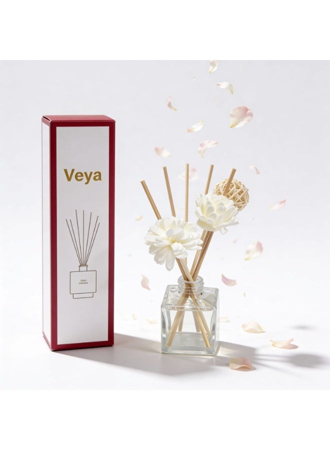 Veya Rose Reed Diffuser – 50ml with natural wooden reeds that gradually diffuse the fragrance - Image 3